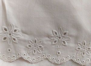 White Scalloped Shorts
