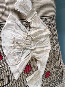 Cotton Peplum Top White Color
