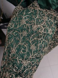 🆕 Bottle Green Ethnic Gown