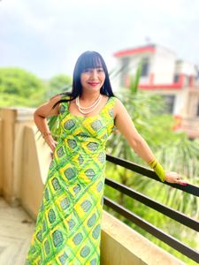 An Ethnic Modern Dress Cum A Line kurta