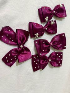 Hair Bows with Pearl Details (each price for 180)
