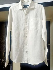 New Nautica White Linen Shirt