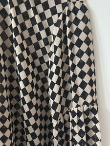 Checkered Sheer Top