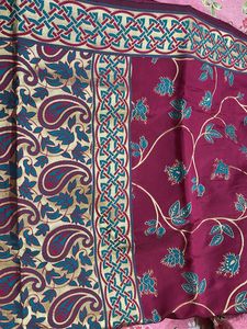 Elegant Maroon &amp; Gold Saree