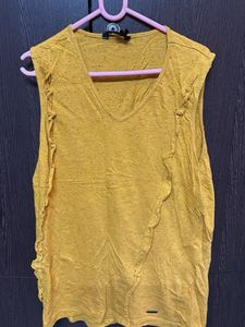 Sleeveless Yellow Top