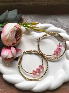 Hoop Earrings with Beads