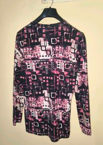 Patterned Long Sleeve Top