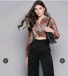 Patterned Crop Top