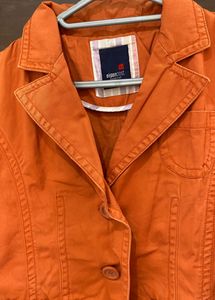 Vintage Orange Denim Jacket