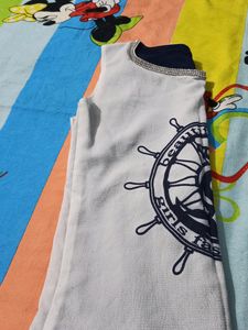 White And Neavy Blue Colour Top For Women.