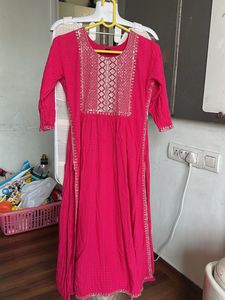 Pink Embroidered Kurta