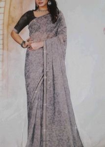 Elegant Grey Saree