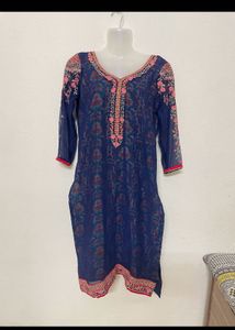 Pakistani Suit Navy Blue With Dupatta