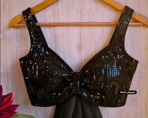 Sequence Knotted Black Made To Order Blouse