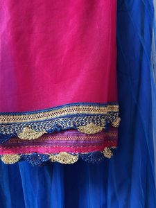 Elegant Blue Lehenga Choli Set without blouse
