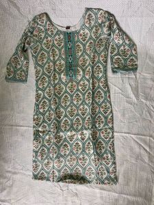 Boat Motif &amp; Floral Print Kurta