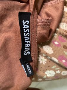 Brown Twisted Crop Top