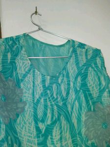 Stylish Teal Floral Dress