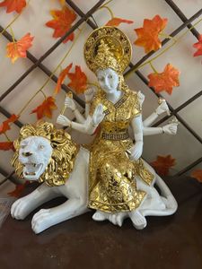 Durga Statue Golden White