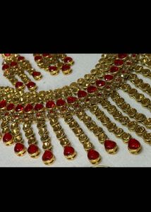 Gorgeous Red &amp; Gold Jewelry Set