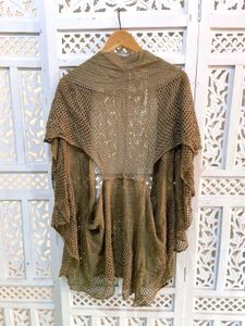 Open Knit Earthy Brown Cardigan C