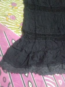 Elegant Black Tiered Skirt