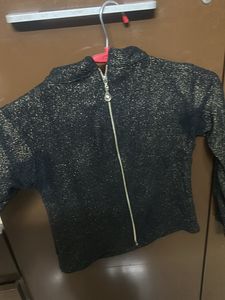 Golden Shimmer Full Sleeves Top + Jacket