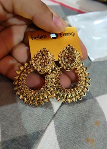 Golden Stone Earring Price