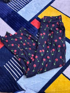 Cherry Print Trouser ( Find My Match In Listing)