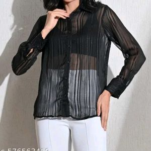 Sheer Black Blouse