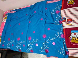 Blue Saree