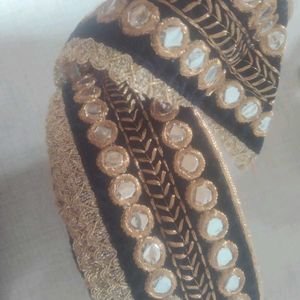 Black and gold finishing embroidery Lace🖤