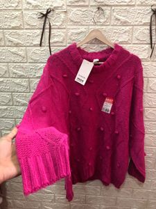 Stylish Pink Knit Sweater👜🕶️