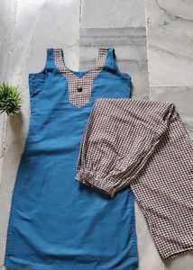 Cotton Kurta And Plazo Set
