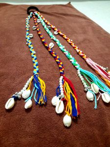 Handmade Braided Hair Accessories with Cowrie Shel