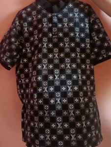 Patterned Polo Shirt
