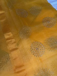 Banarasi Yellow Dress Material
