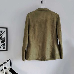 Vintage Olive Green Suede Jacket