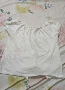 White Tie-Front Top