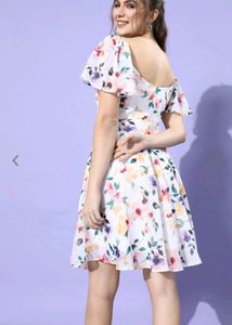 Lovely White Romantic Floral Dress