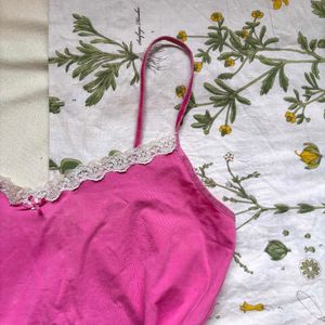 Pink Lace Top