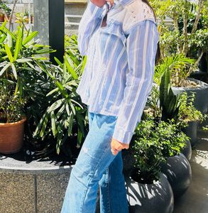 Blue Striped Blouse