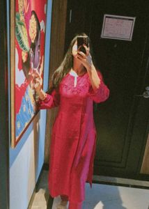 Red Kurti Pant Set
