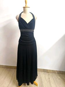 Elegant Black Halter Maxi Dress
