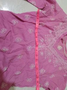 Pink Embroidered Kurta
