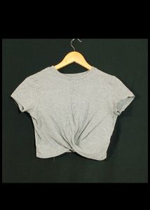 Gray Knot Top
