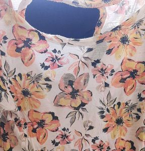 Floral Print 3/4 Sleeve Top