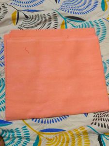 Elegant Peach &amp; Gold Indian Saree New Without Tag