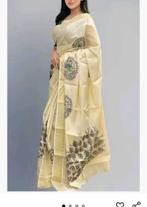 Elegant Peacock Design Saree
