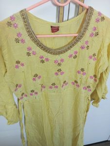 Elegant Yellow Colour Long Anarkali Suit For Women